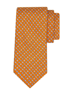 Ferragamo sport print silk tie - Orange