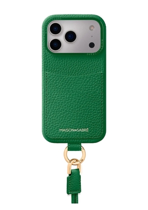 MAISON de SABRÉ The Sling card-slot lanyard iPhone 17 pro case - Green