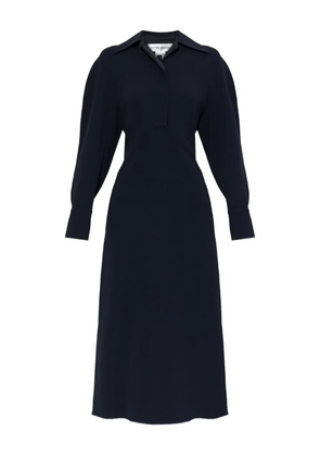 Victoria Beckham collared long-sleeve dress - Blue