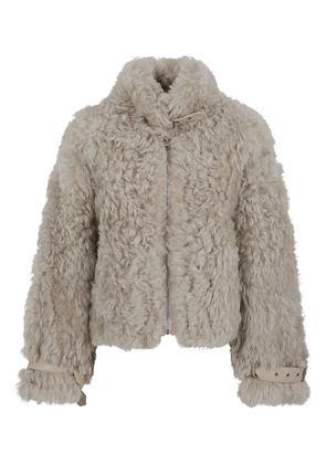 Sword buckle cuff coat - Neutrals