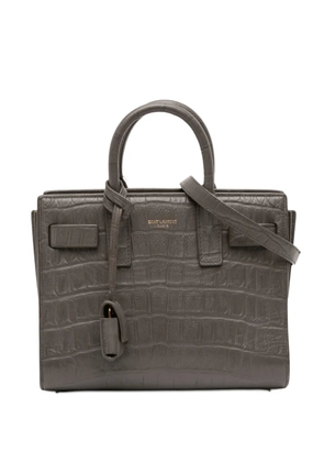 Saint Laurent Pre-Owned 2015 Nano Embossed Leather Sac De Jour satchel - Grey