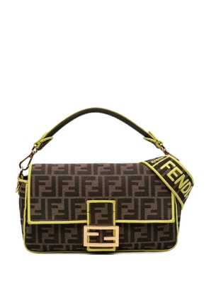 Fendi Pre-Owned 2010-2025 Zucca Embroidered Canvas Baguette satchel - Brown