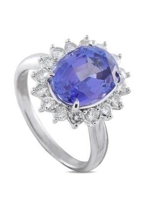 LB Exclusive platinum diamond and tanzanite ring - Silver