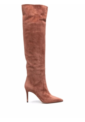 Scarosso x Brian Atwood Carra suede boots - Pink