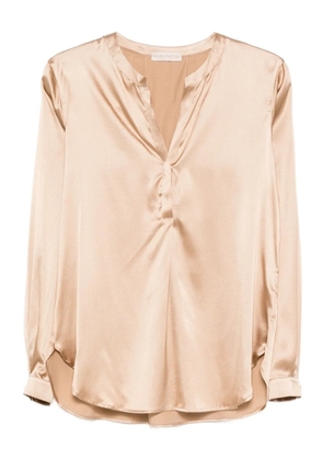 Purotatto V-neck buttoned blouse - Neutrals