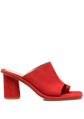 Scarosso Gwen 85mm suede sandals - Red