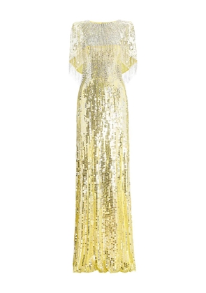 Jenny Packham Blake sequin-embellished maxi dress - Yellow