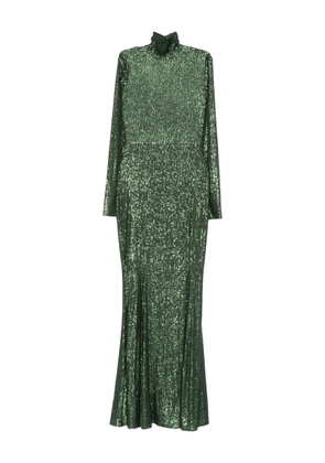 Norma Kamali turtleneck fishtail maxi dress - Green