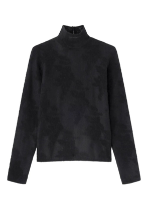 GANNI high-neck buttoned sweater - Black