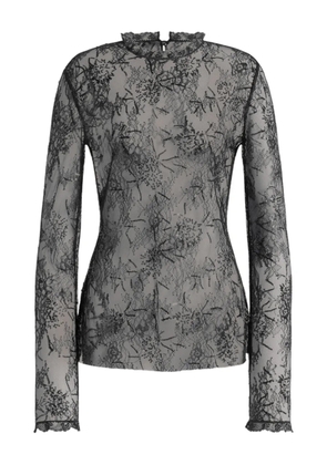 Alberta Ferretti lace sequin blouse - Black
