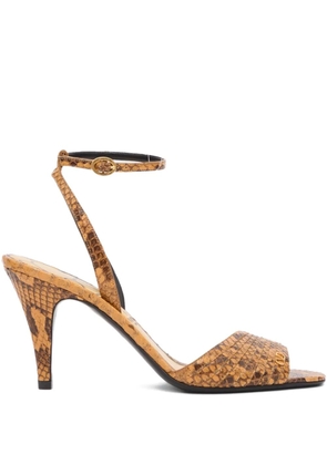 Valentino Garavani 85mm snakeskin sandals - Orange