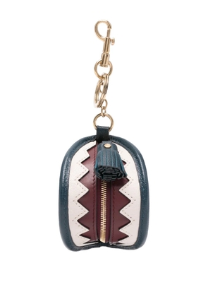 Anya Hindmarch shark-teeth ear pods pouch - Blue