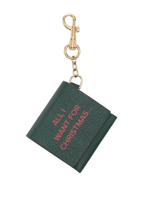 Anya Hindmarch matchstick-appliqué leather keyring - Green