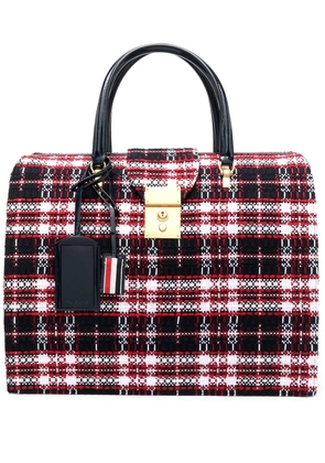 Thom Browne Mr. Thom tartan tweed bag - Red