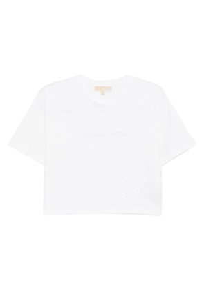 Michael Kors logo studded cotton jersey T-Shirt - White