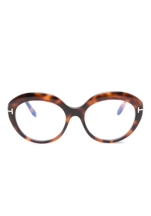 TOM FORD Eyewear oval-frame glasses - Brown