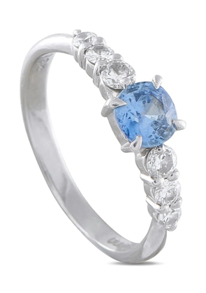 LB Exclusive platinum diamond and sapphire ring - Silver