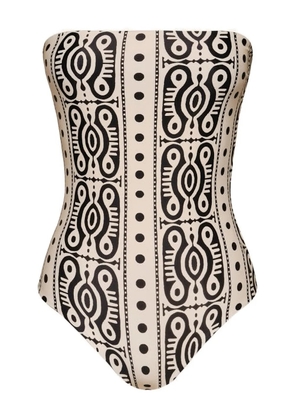 Johanna Ortiz Alta Mar printed swimsuit - Neutrals