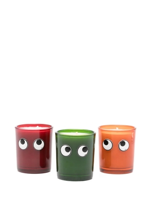 Anya Hindmarch eyes-motif candles (set of three) - Red