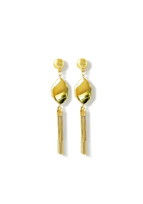 HZMER JEWELLERY tassel-detail drop earrings - Gold