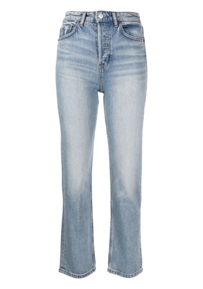 Reformation slim-legged cropped jeans - Blue