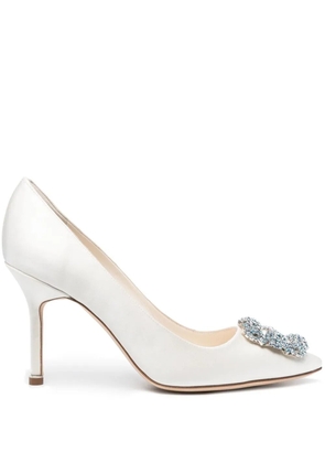Manolo Blahnik Hangisi 95mm pumps - White