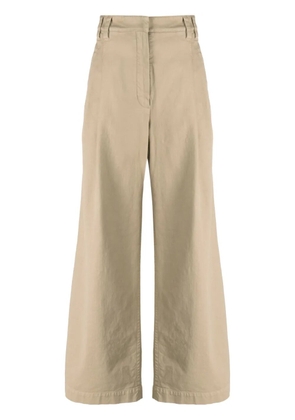 Brunello Cucinelli high-waist wide-leg trousers - Neutrals