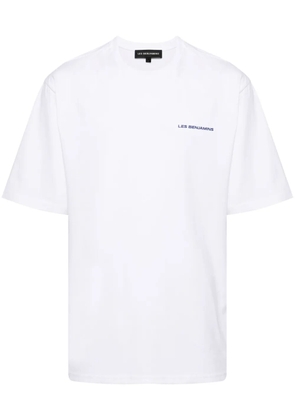 Les Benjamins logo-print cotton T-shirt - White