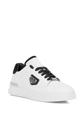 Philipp Plein triangle-plaque low-top sneakers - White