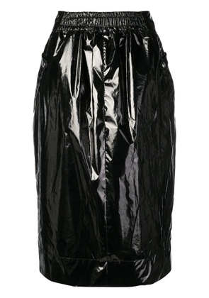 Kwaidan Editions varnished midi skirt - Black