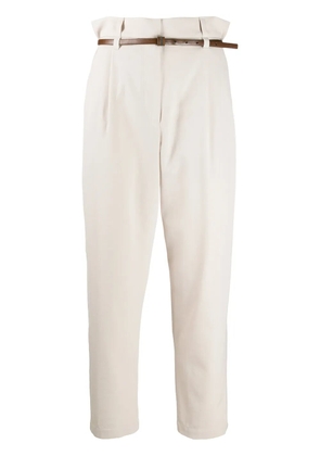 Brunello Cucinelli tapered cropped trousers - Neutrals
