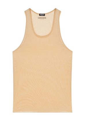 DSQUARED2 logo-detail tank top - Neutrals