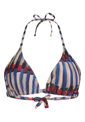 Lygia & Nanny printed tie bikini top - Blue