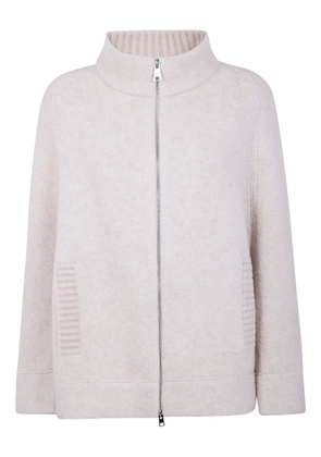 D.Exterior turtleneck zip-fastening jacket - Neutrals