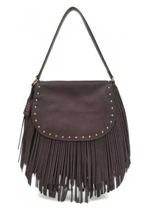 LE PANDORINE medium fringed shoulder bag - Brown