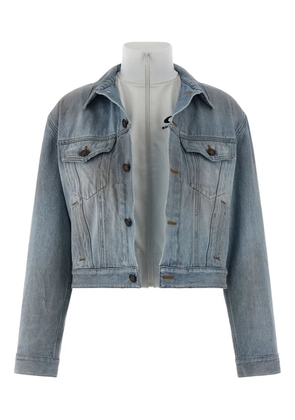 Balenciaga stonewashed double-layer jacket - Blue