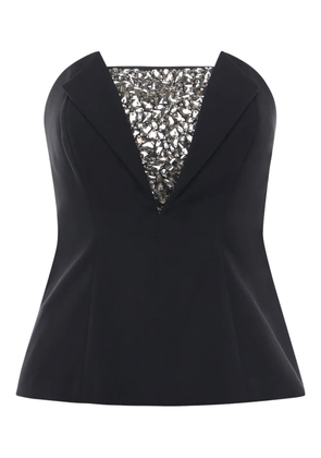 Genny stone-embellishment top - Black