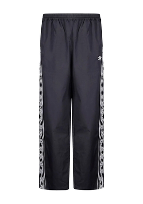 UMBRO elastic-waistband side-stripes trousers - Black