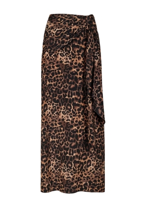 Johanna Ortiz Wild Confidant knotted maxi skirt - Brown