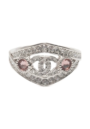 CHANEL Pre-Owned 2025 Chanel CC Mark plated finish ring - Silver