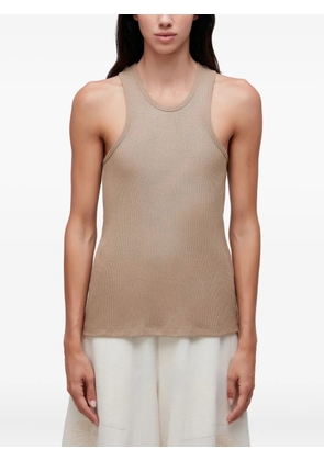 Osklen ribbed racerback tank top - Brown