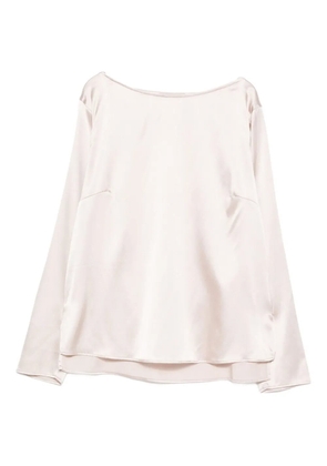 Purotatto boat-neck long-sleeve blouse - Neutrals