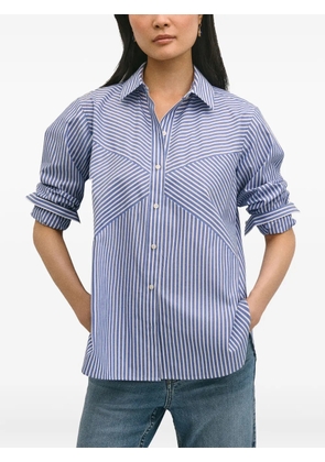 Brooks Brothers striped point-collar shirt - Blue