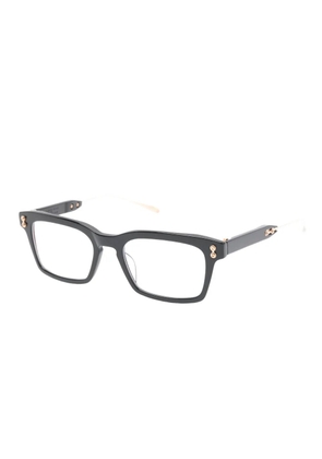 Akoni Wise Four rectangle-frame glasses - Black