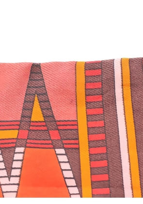 Hermès Pre-Owned 2010s Pelage Et Camouflage ribbon scarf - Red