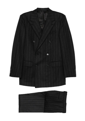 Caruso pinstripe double-breasted suit - Black