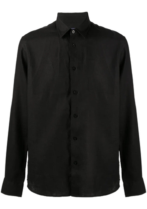 Vilebrequin solid colour linen shirt - Black