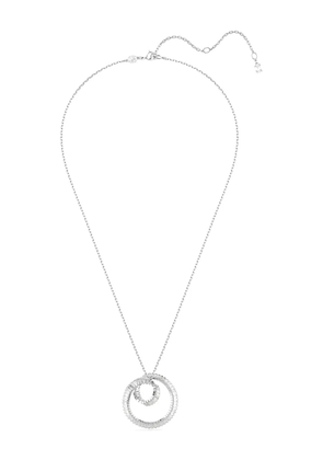 Swarovski Matrix circle-pendant necklace - Silver