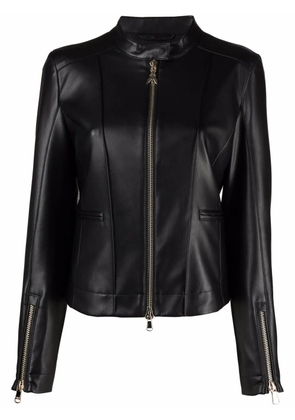 Patrizia Pepe biker panelled jacket - Black