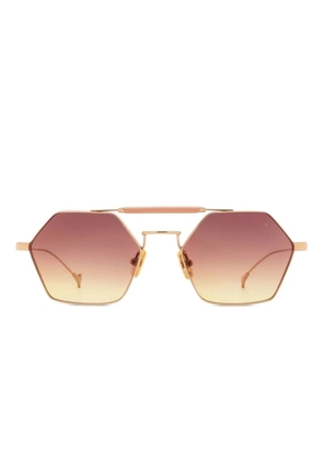 Eyepetizer Havana geometric-frame sunglasses - Gold